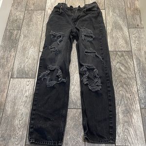 Urban Outfitters High rise ripped black jeans